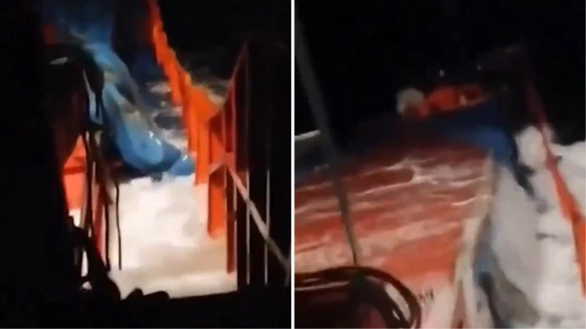 Marmara'da batan kargo gemisinin son anları! Mürettebatın ailesine gönderdiği video ortaya çıktı