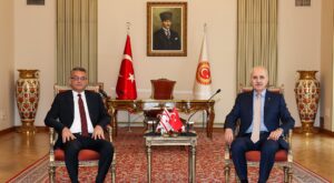 TBMM Başkanı Numan Kurtulmuş, KKTC Cumhurbaşkanı Tufan Erhürman ile Görüştü: “KKTC’nin Uluslararası Tanınması Önceliğimiz”