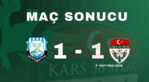 Kars36 Spor Deplasmanda Bir Puana Razı Oldu