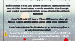İstanbul Valiliği’nden Kar Uyarısı: Yüksek Kesimlerde Kar Yağışı Bekleniyor