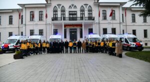 Tekirdağ’da 6 Ambulans Düzenlenen Törenle Hizmete Alındı