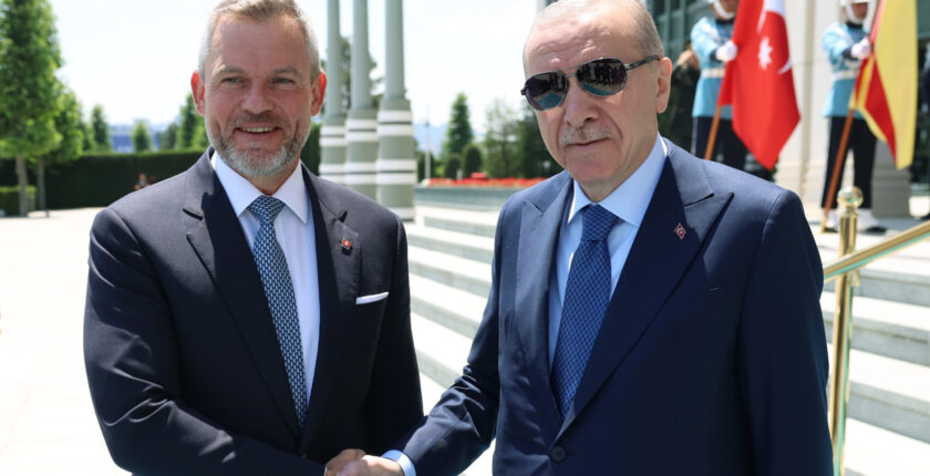 Cumhurbaşkanı Erdoğan Slovakya Cumhurbaşkanı Pellegrini İle Görüştü