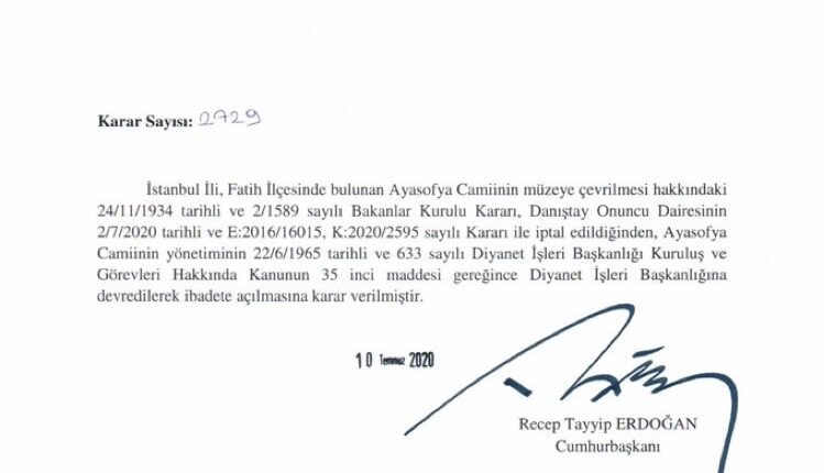 Ankara Valisi Yakup Canbolat’tan Ayasofya Paylaşımı