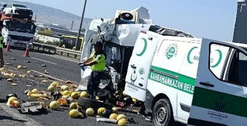 Ankara’da Kamyonet Kamyona Çarptı: 1 Ölü, 2 Yaralı